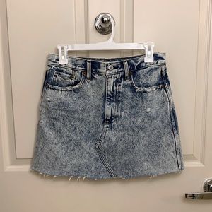 Abercrombie & Fitch Distressed Denim Skirt